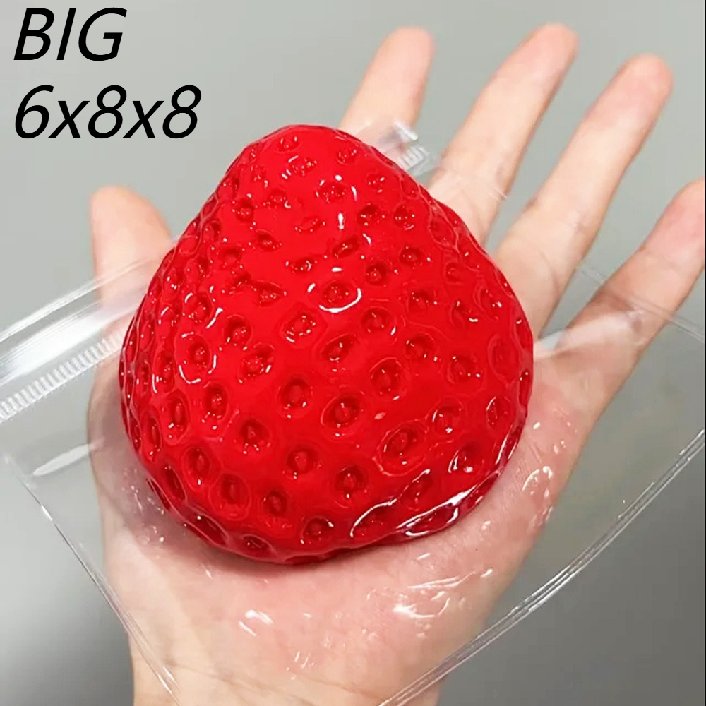 Party Games For Adults And Kids - Strawberry Squeeze Toy Fidget Toy Slow