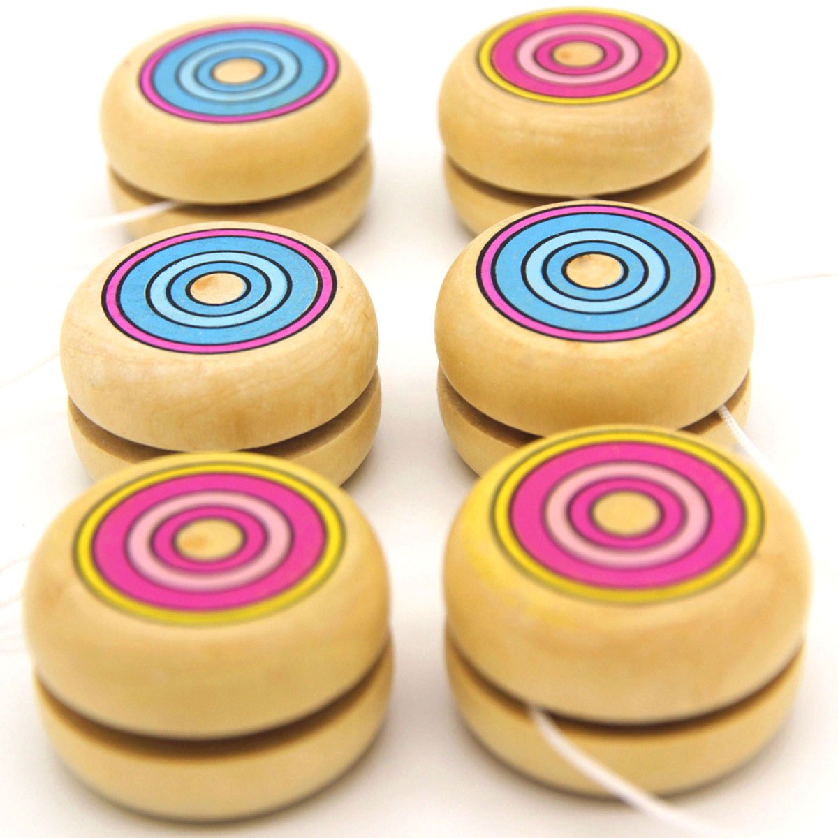 Party Games Physical - 2pcs Wooden Circular Yo-Yo Balls -