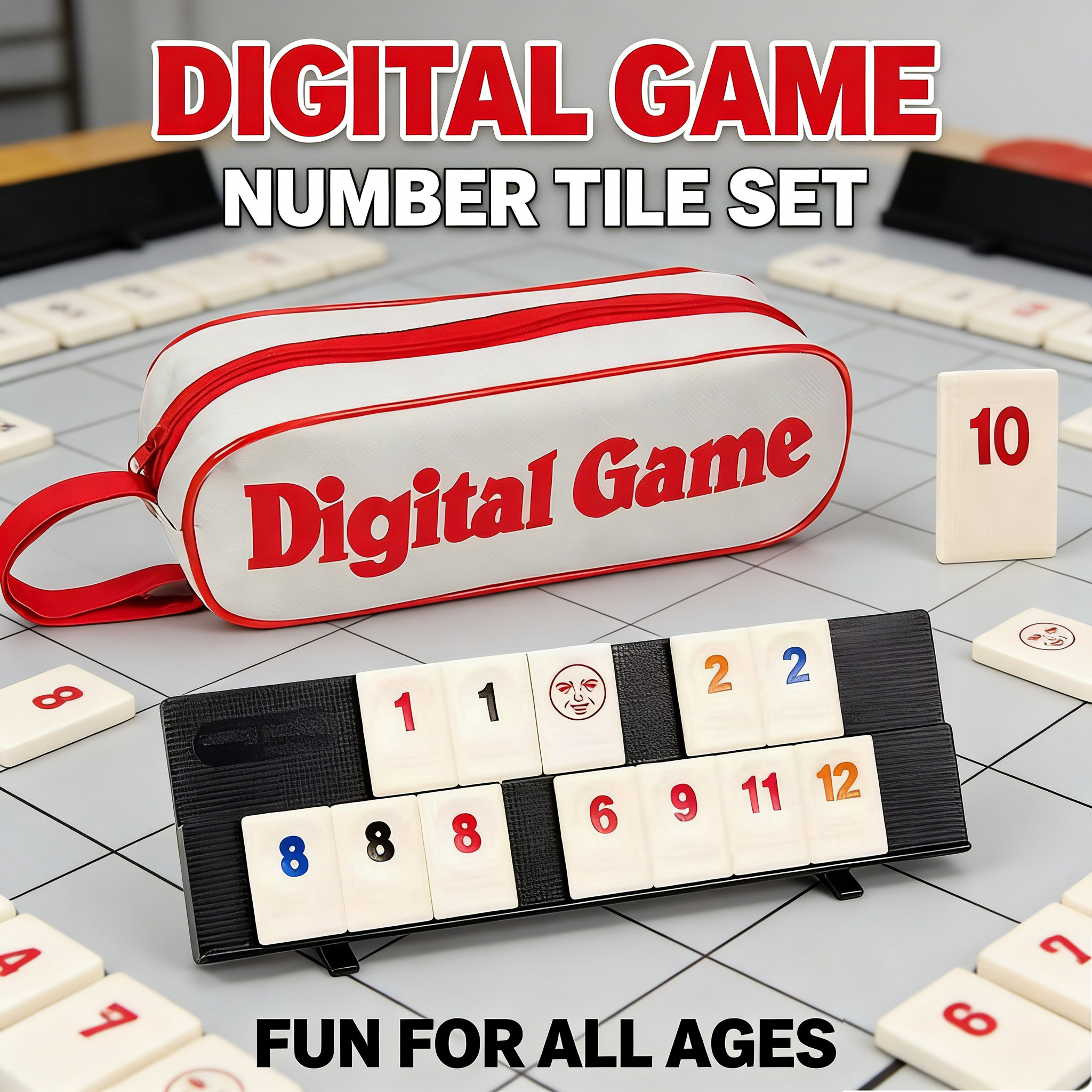 Party Games Steam - Rummy Cube Game with 4 Racks,Rummy