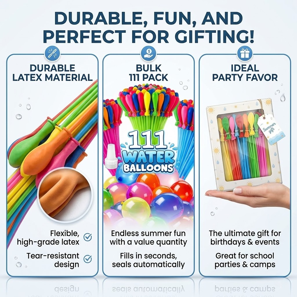 111Pcs Quick Fill Water Balloo - đánh giá và giá Quick Games Party