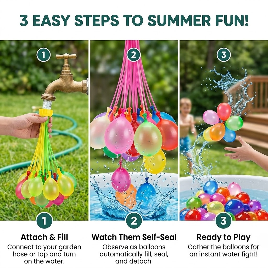 111Pcs Quick Fill Water Balloo - đánh giá và giá Quick Games Party