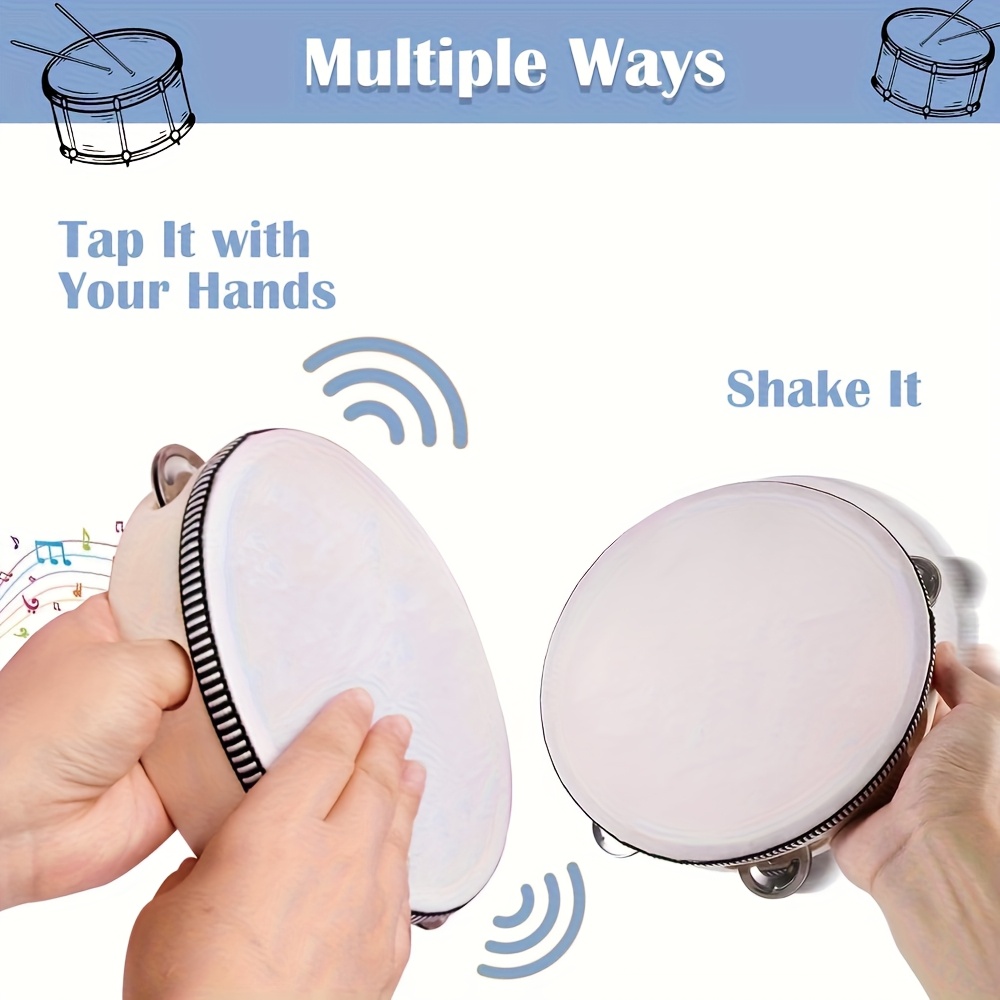 1/3pcs Wooden Tambourine 6/8/1 - đánh giá và giá Party Games Console