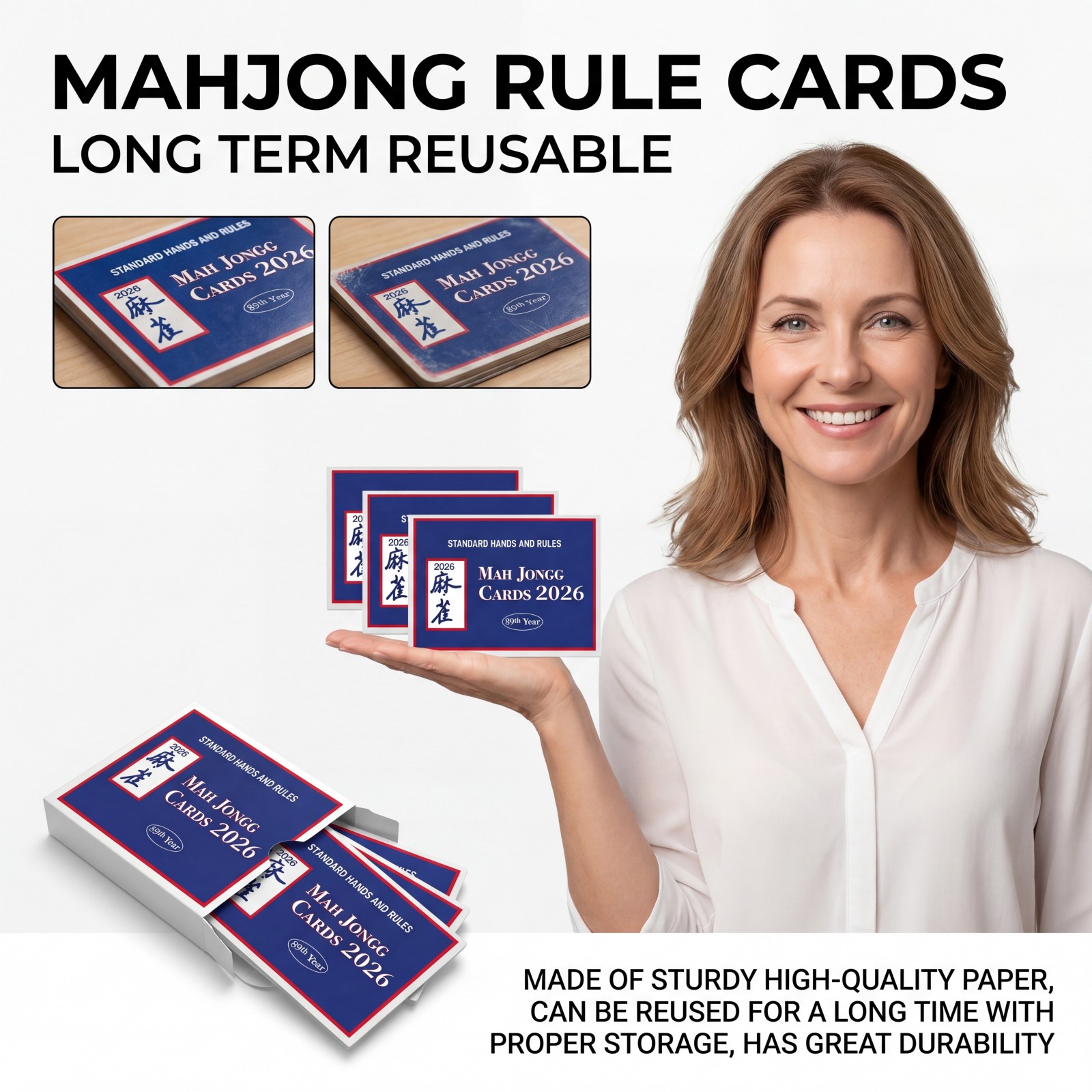 Paper Mahjong Rule Card Set Po - đánh giá và giá Quick Games Party