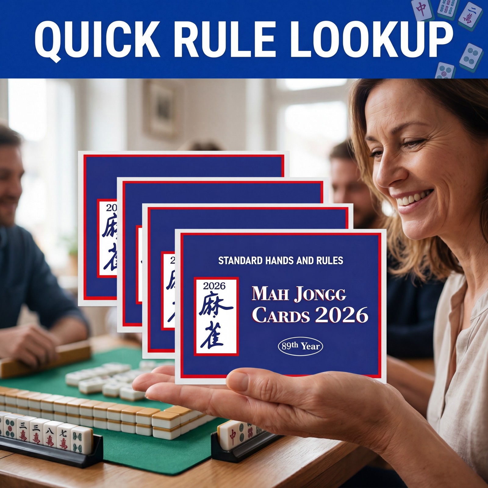Paper Mahjong Rule Card Set Po - đánh giá và giá Quick Games Party