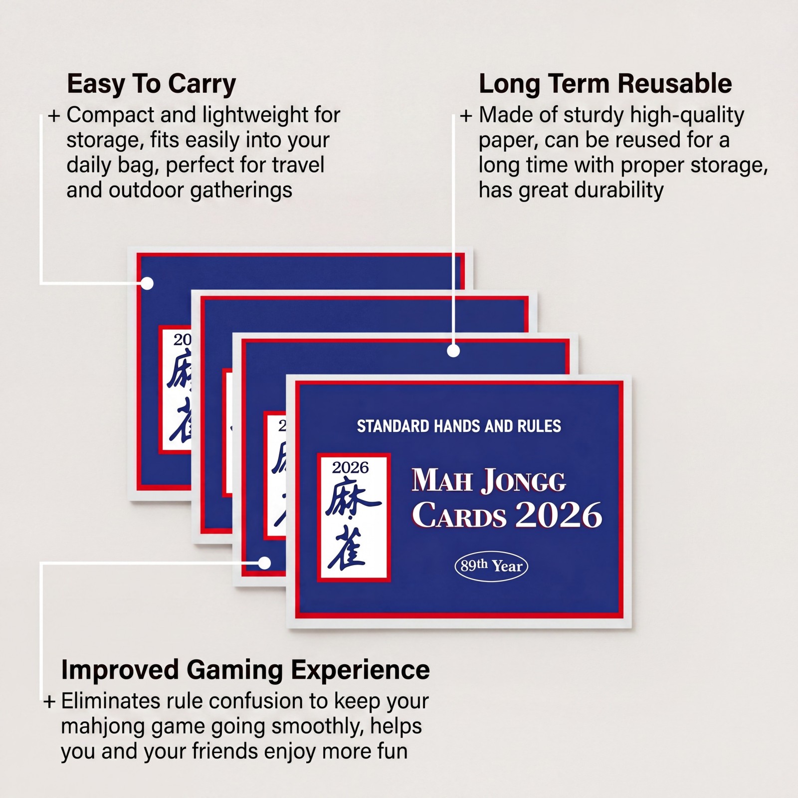 Paper Mahjong Rule Card Set Po - đánh giá và giá Quick Games Party