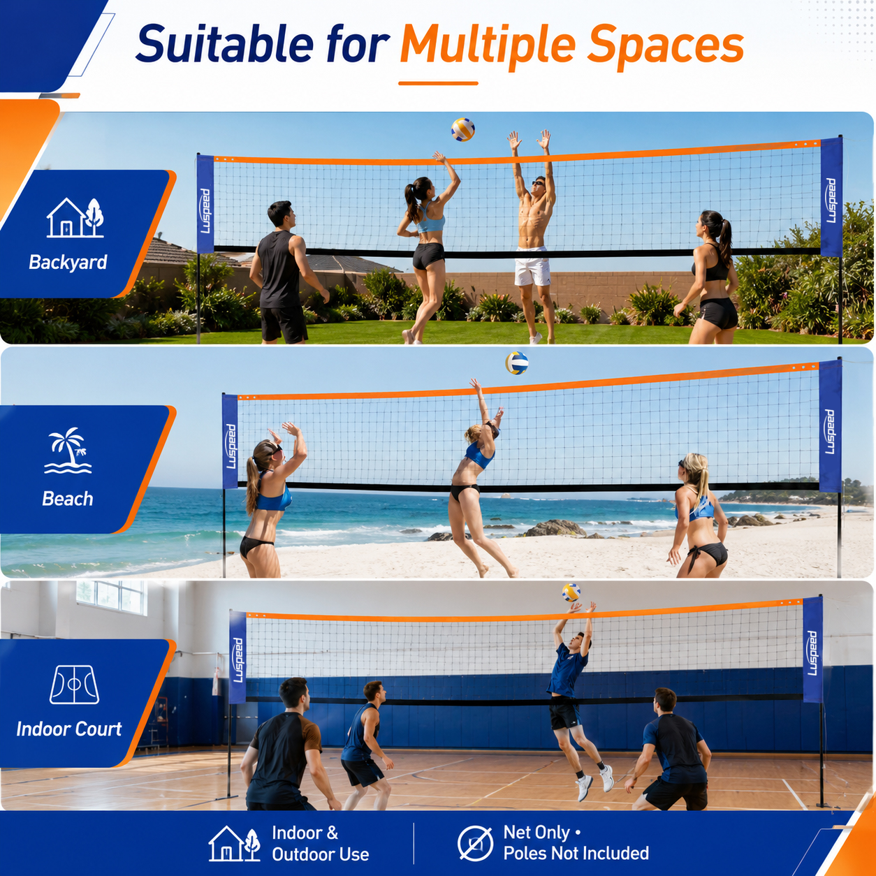 Portable Volleyball Net Outdoo - đánh giá và giá Badminton Set Garden